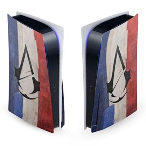 Head Case Designs Officially Licensed Assassin’s Creed Flag Of France Unity Key Art Matte Vinyl Faceplate Sticker Gaming Skin Decal Cover Compatible With Sony PlayStation 5 PS5 Disc Edition Console
