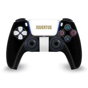Head Case Designs Officially Licensed Juventus Football Club Black Stripes Art Vinyl Faceplate Sticker Gaming Skin Decal Cover Compatible With Sony PlayStation 5 PS5 DualSense Controller