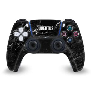 Head Case Designs Officially Licensed Juventus Football Club Black Marble Art Vinyl Faceplate Sticker Gaming Skin Decal Cover Compatible With Sony PlayStation 5 PS5 DualSense Controller