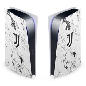 Head Case Designs Officially Licensed Juventus Football Club White Marble Art Vinyl Faceplate Sticker Gaming Skin Decal Cover Compatible With Sony PlayStation 5 PS5 Digital Edition Console