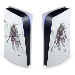 Head Case Designs Officially Licensed Assassin’s Creed Connor III Graphics Matte Vinyl Faceplate Sticker Gaming Skin Decal Cover Compatible With Sony PlayStation 5 PS5 Digital Edition Console