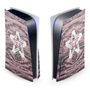 Head Case Designs Officially Licensed Juventus Football Club Black & Pink Marble Logo Art Vinyl Faceplate Sticker Gaming Skin Decal Cover Compatible With Sony PlayStation 5 PS5 Disc Edition Console