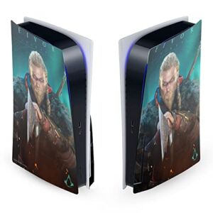 Head Case Designs Officially Licensed Assassin’s Creed Male Eivor Valhalla Key Art Vinyl Faceplate Sticker Gaming Skin Decal Cover Compatible With Sony PlayStation 5 PS5 Disc Edition Console