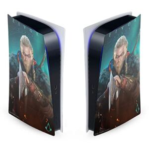 Head Case Designs Officially Licensed Assassin’s Creed Male Eivor Valhalla Key Art Matte Vinyl Faceplate Sticker Gaming Skin Decal Cover Compatible With Sony PlayStation 5 PS5 Digital Edition Console