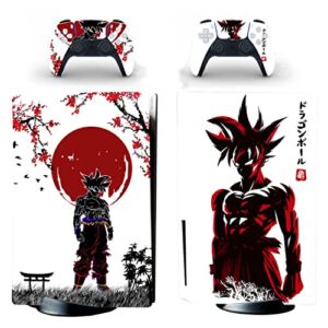 Decal Moments PS5 Disc Console Skin PS5 Controller Skin Vinyl Sticker Decal Playstation 5 Cover Goku