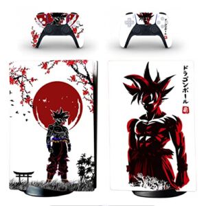 Decal Moments PS5 Digital Edition Console PS5 Controller Skin Vinyl Sticker Decal Playstation 5 Cover Goku