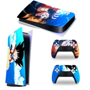 God Battle- Cover Whole Body Skin Protector for PS5 Playstation 5 Console Wrap Sticker Skin with 2 Wireless Controller Decal (only fit with Ps5 Disc Version)