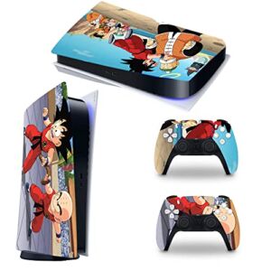 God Battle-pS5 Skin Disc Edition Anime Console and Controller Vinyl Cover Skins Wraps for Playstation 5 Disc Version (only fit with Ps5 Disc Version)