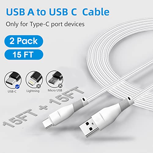 PS5 Controller Charger Cable,2Pack 15FT Charging Cord for Playstation 5 DualSense,for Xbox Series X/S Controller,for Nintendo Switch/Lite/OLED,Samsung S21 S20 S22 Plus FE,A52 A32 A12 A13 5G,USB C to A | The Storepaperoomates Retail Market - Fast Affordable Shopping