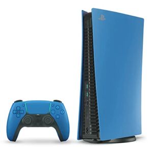 PEYANZ PＳ5 Console Cover Fit for Disc Edition, ABS Shell, Replacement Faceplate, Anti-Scratch Dustproof, with Extra 2pcs Free Controller Stickers (Star Blue)