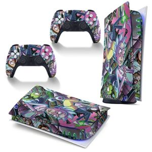 OUFGBCX Funny Hippy Cool Boy PS5 Controller Skin Vinyl Sticker Decal Cover for Playstation 5 Console and Controllers, white-style1