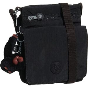 Kipling Women’s New Eldorado Minibag, Lightweight Crossbody, Nylon Travel Bag (Small, Black Tonal)
