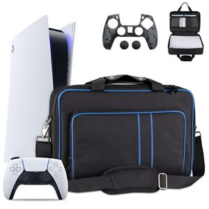 PS5 Carrying Case Travel Case – TECTINTER PlayStation 5 Carrying Case Travel Bag,Compatible with PS5 Console Digital/Disk Edition,Large holding PS5 Controllers,Game Cards,HDMI,Laptop,Ideal Gift