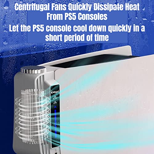 Cooling Fan for PS5 with LED Indicator & Extra USB Port, Three-Speed Adjustment PS5 Cooler, Low Noise/Fast Heat Dissipation, Strong Wind Speed Centrifugal Fan for PS5 Disc & Digital Edition Consoles | The Storepaperoomates Retail Market - Fast Affordable Shopping