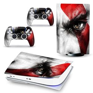 CENSTEEL PS5 Skin for Playstation 5 Disk Version, PS5 Console and Controllers Skin Vinyl Sticker Decal Cover – Eyes, Red