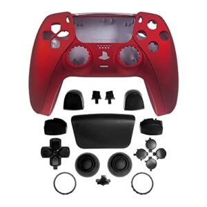 Soft Touch Shell Cover Faceplate for PS5 Console Protective Shell for PS5 Game Controller (Red)