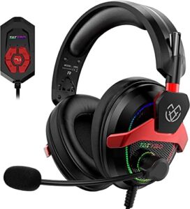 Tatybo 7.1 Gaming Headset for PC, PS4, PS5, Xbox One, Switch, Noise Cancelling Gaming Headphones with Mic