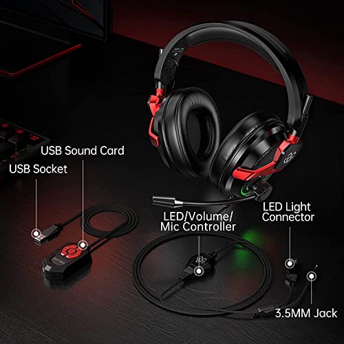 Tatybo 7.1 Gaming Headset for PC, PS4, PS5, Xbox One, Switch, Noise Cancelling Gaming Headphones with Mic | The Storepaperoomates Retail Market - Fast Affordable Shopping