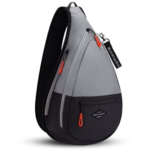Sherpani Esprit, Nylon Sling Bag, Shoulder Sling Bag, Crossbody Sling Backpack for Women, Fits 10 inch Tablet, RFID Protection (Stone)