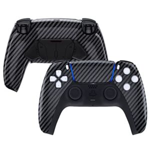 eXtremeRate Graphite Carbon Fiber Pattern Faceplate Touchpad & Programable RISE4 Remap Kit Compatible with ps5 Controller BDM-010 & BDM-020 – Controller NOT Included