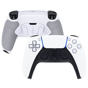 eXtremeRate White Faceplate Touchpad & Rubberized Grip Programable RISE4 Remap Kit Compatible with ps5 Controller BDM-010 & BDM-020 – Controller NOT Included