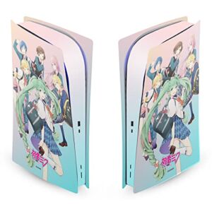 Head Case Designs Officially Licensed Hatsune Miku High School Graphics Vinyl Faceplate Sticker Gaming Skin Decal Cover Compatible With Sony PlayStation 5 PS5 Digital Edition Console