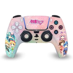 Head Case Designs Officially Licensed Hatsune Miku Characters Graphics Matte Vinyl Faceplate Sticker Gaming Skin Decal Cover Compatible With Sony PlayStation 5 PS5 DualSense Controller