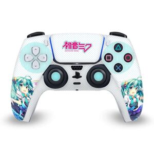 Head Case Designs Officially Licensed Hatsune Miku Stars And Rainbow Graphics Matte Vinyl Faceplate Sticker Gaming Skin Decal Cover Compatible With Sony PlayStation 5 PS5 DualSense Controller