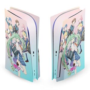 Head Case Designs Officially Licensed Hatsune Miku High School Graphics Vinyl Faceplate Sticker Gaming Skin Decal Cover Compatible With Sony PlayStation 5 PS5 Disc Edition Console