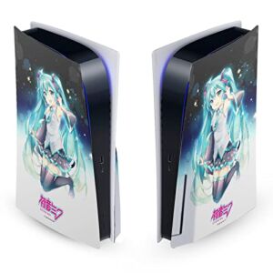 Head Case Designs Officially Licensed Hatsune Miku Night Sky Graphics Matte Vinyl Faceplate Sticker Gaming Skin Decal Cover Compatible With Sony PlayStation 5 PS5 Disc Edition Console