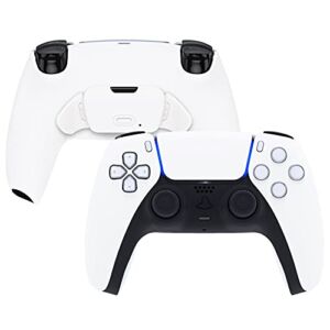 eXtremeRate White Faceplate Touchpad & Programable Rise Remap Kit Compatible with ps5 Controller BDM-010 & BDM-020 – Controller NOT Included