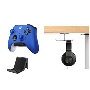 Headphone Hanger Stand Headphone Hook Holder for PC Gaming DJ Headphones, 2 Pack Controller Holder Stand for PS5 PS4 Xbox One Switch Pro Gamepad Controller