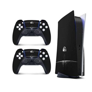 PS5 Space Skin for PlayStation 5 Console and 2 Controllers, Moon skin Vinyl 3M Decal Stickers Full wrap Cover (Disk Edition) (Digital Edition)