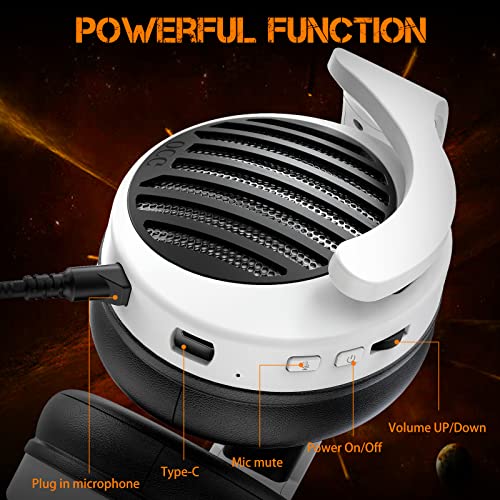 Wireless Gaming Headset, OCG Bluetooth Headphones with Microphone 2.4GHz USB Connection for PC, PS5,Smartphone,MacBook,Notebook,Tablet 50mm Drivers Gamer Wireless Headsets | The Storepaperoomates Retail Market - Fast Affordable Shopping
