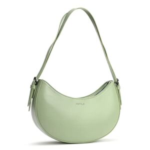 KEYLI Shoulder Bag for Women Fashion Plain Weave Mini Purse Zipper Closure Shoulder Purses Tote Bags Clutch Adjustable Double Straps Tote Handbags Top-Handler Bag Green