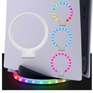 PS5 LED Light Stand, PS5 Base LED Light, RGB PS5 LED Light, RGB LED Light Assecories Stand for PS5 Console (Disc & Digital)