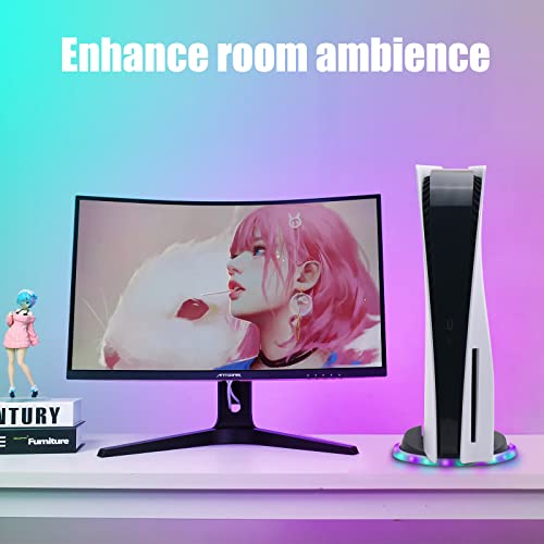 PS5 LED Light Stand, PS5 Base LED Light, RGB PS5 LED Light, RGB LED Light Assecories Stand for PS5 Console (Disc & Digital) | The Storepaperoomates Retail Market - Fast Affordable Shopping