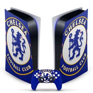 Head Case Designs Officially Licensed Chelsea Football Club Oversize Art Vinyl Faceplate Gaming Skin Decal Compatible With Sony PlayStation 5 PS5 Digital Edition Console and DualSense Controller