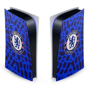 Head Case Designs Officially Licensed Chelsea Football Club Animal Print Art Vinyl Faceplate Sticker Gaming Skin Decal Cover Compatible With Sony PlayStation 5 PS5 Digital Edition Console