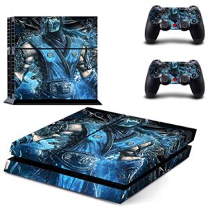 For PS4 Pro – Game Mortal Best Ninja Kombat PS4 or PS5 Skin Sticker For PlayStation 4 or 5 Console and 2 Controllers Decal Vinyl V5968