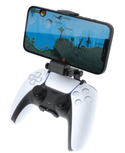 Bionik Game Clutch for PS5 Controllers: Mobile Gaming Phone Clip, Adjustable Clamp, Up to 3.6 Inches Wide