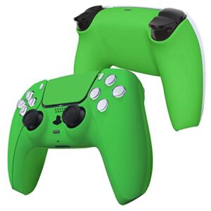 eXtremeRate Green Replacement Front Housing Shell Touchpad & Decorative Trim Shell & Bottom Shell Compatible with ps5 Controller BDM-010 BDM-020 – Controller NOT Included