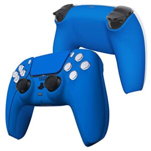 eXtremeRate Blue Replacement Front Housing Shell Touchpad & Decorative Trim Shell & Bottom Shell Compatible with ps5 Controller BDM-010 BDM-020 – Controller NOT Included
