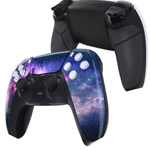 eXtremeRate Nebula Galaxy Replacement Front Housing Shell Touchpad & Decorative Trim Shell & Bottom Shell Compatible with ps5 Controller BDM-010 BDM-020 – Controller NOT Included