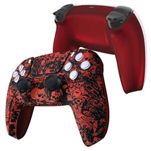 eXtremeRate Demons and Monsters Replacement Front Housing Shell Touchpad & Decorative Trim Shell & Bottom Shell Compatible with ps5 Controller BDM-010 BDM-020 – Controller NOT Included