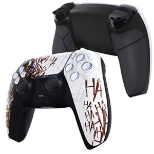 eXtremeRate Clown Hahaha Replacement Front Housing Shell Touchpad & Decorative Trim Shell & Bottom Shell Compatible with ps5 Controller BDM-010 BDM-020 – Controller NOT Included