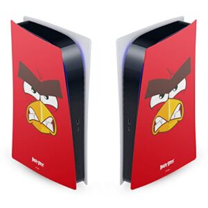 Head Case Designs Officially Licensed Angry Birds Red Graphics Vinyl Faceplate Sticker Gaming Skin Decal Cover Compatible With Sony PlayStation 5 PS5 Digital Edition Console