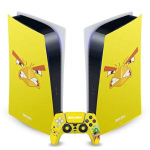 Head Case Designs Officially Licensed Angry Birds Chuck Graphics Vinyl Faceplate Sticker Gaming Skin Decal Cover Compatible With Sony PlayStation 5 PS5 Digital Edition Console and DualSense Controller