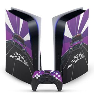Head Case Designs Officially Licensed M-Sport Ford World Rally Team Ford Puma Purple Track Graphics Vinyl Faceplate Sticker Gaming Skin Decal Cover Compatible With PS5 Disc Console & DualSense