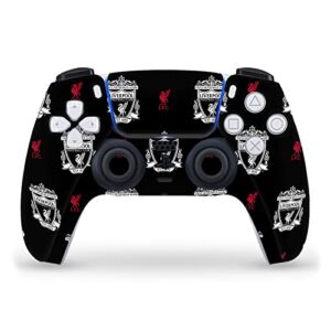 Head Case Designs Officially Licensed Liverpool Football Club Logo Pattern Art Vinyl Faceplate Sticker Gaming Skin Decal Cover Compatible With Sony PlayStation 5 PS5 DualSense Controller